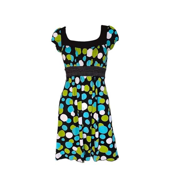 y2k vintage patterned mini dress - Picture 1 of 6